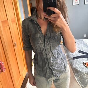 James Perse Panel shirt LINEN/COTTON